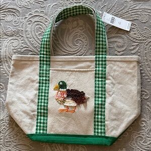 Anthropologie beaded duck tote bag